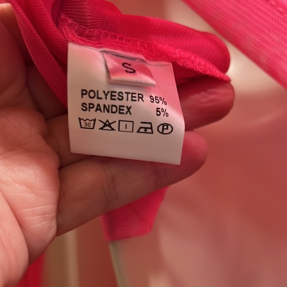 New Pink Marabou long sleeve Blouse - Picture 7 of 8